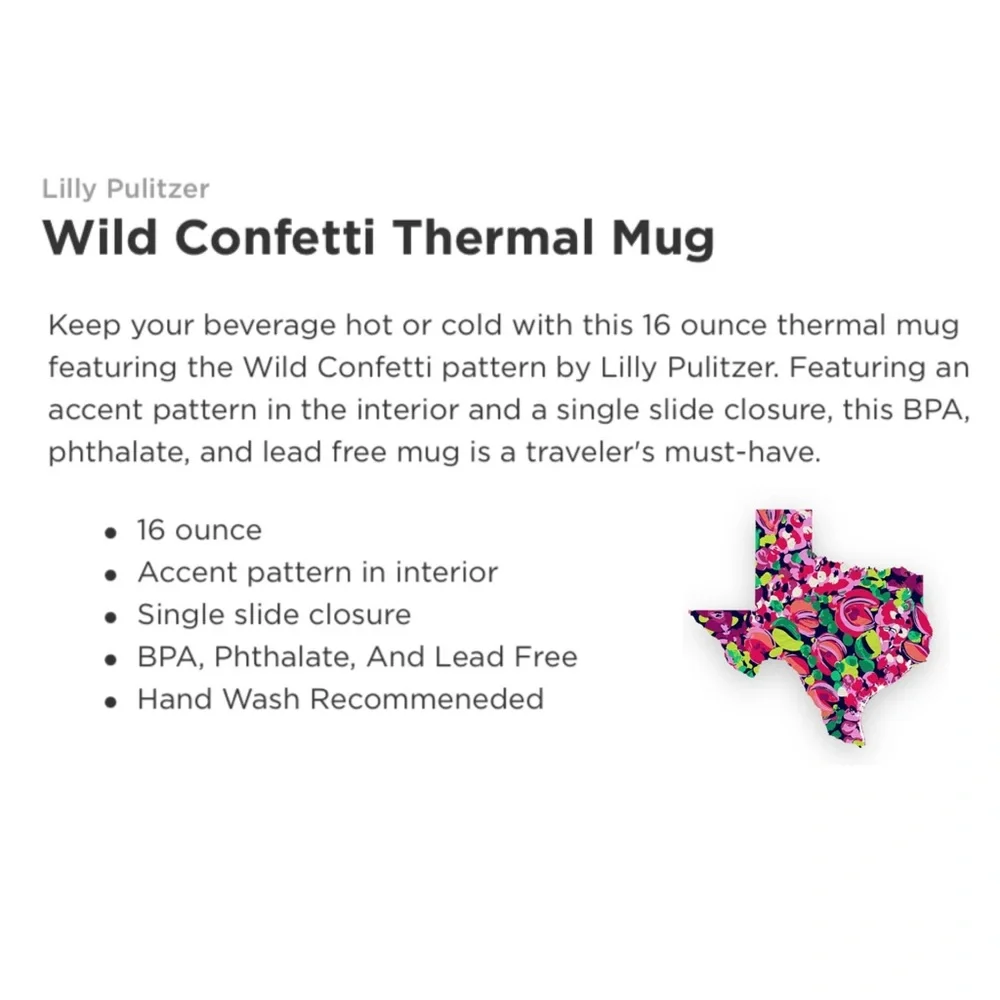 Lilly Pulitzer Wild Confetti Travel Mug